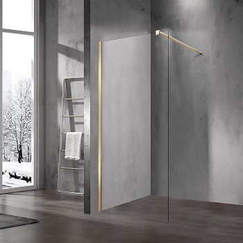 Душевая перегородка Vincea Walk in VSW-1H700CLG 70х200 стекло прозрачное профиль золото