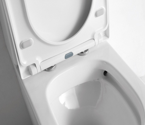 Унитаз напольный с бачком CeramaLux 2178 белый глянцевый с сиденьем микролифт безободковый каскадный смыв - фото 3