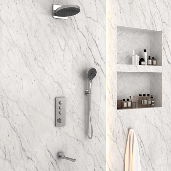 Душевая система Vincea VSFW-433TI1CH встраиваемая в стену с термостатом