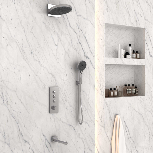 Душевая система Vincea VSFW-433TI1CH встраиваемая в стену с термостатом