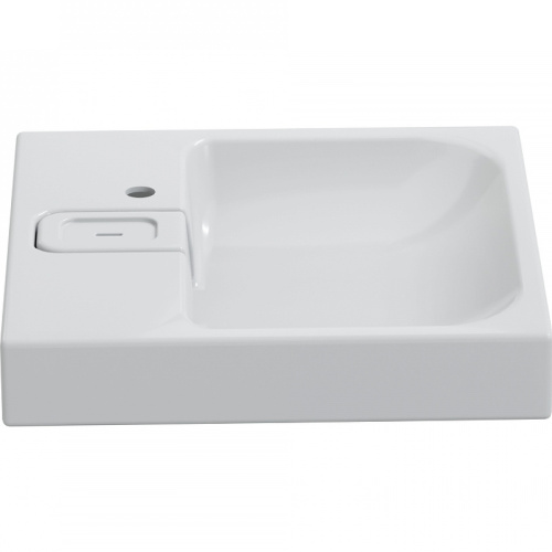 Раковина из искусственного камня СанТа Венера 900162 60х60 над стиральной машиной цвет белый 1 отверстие под смеситель - фото 3