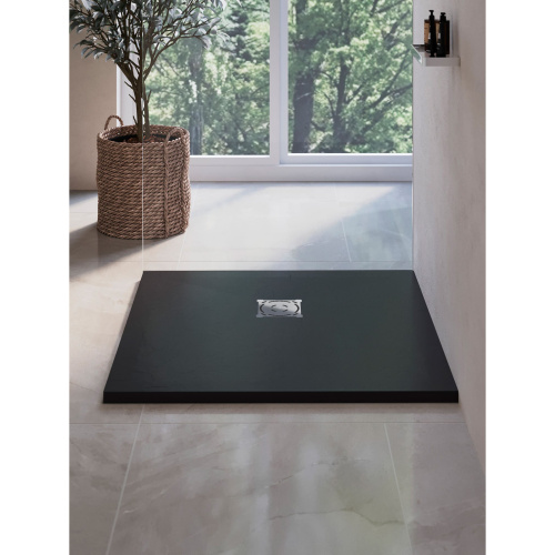 Душевой поддон RGW Stone Tray 16152100-02 100х100 искусственный камень серый без ножек - фото 5