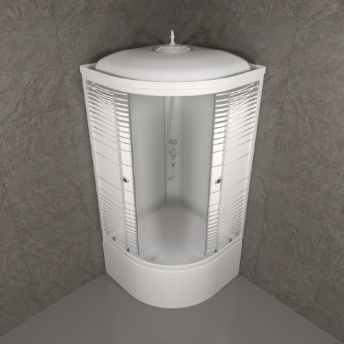 Душевая кабина Тритон Полосы Щ0000061836 90х90 четверть круга с крышей ориентация универсальная - фото 4