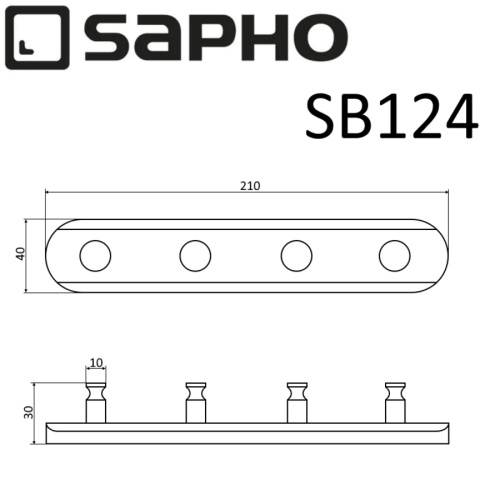 Крючок Sapho SAMBA SB124 - фото 2