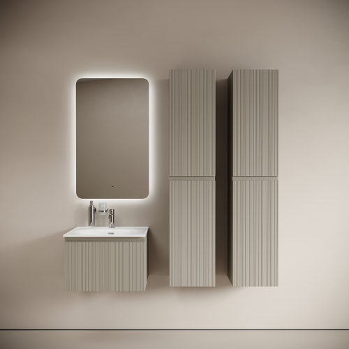 Тумба под раковину Sancos CODE CD60GP 59х45х40 подвесная цвет серый - фото 4