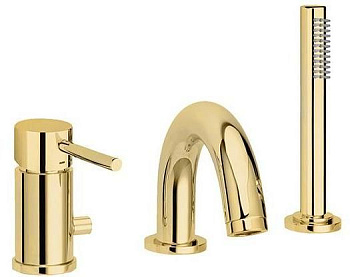 Смеситель Paffoni Light LIG047HG на борт ванны золото