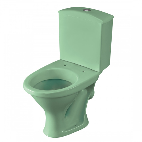 Унитаз-компакт напольный с бачком Santeri Вест 1P2018S0400BF салатовый с сиденьем каскадный смыв - фото 3
