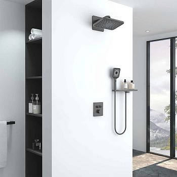 Душевая система Vincea Inspire VSFW-3I21MT4RGM встраиваемая в стену с термостатом