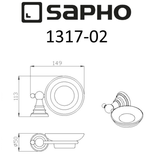 Мыльница Sapho DIAMOND 1317-02 - фото 2