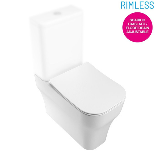 Чаша унитаза напольная Olympia Sinthesis Eco SYN1303R23 цвет черный матовый без сиденья и без бачка безободковая