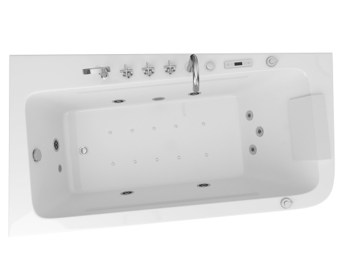 Ванна акриловая гидромассажная Grossman GR-17095R 170х95 пристенная асимметричная с ножками - фото 3