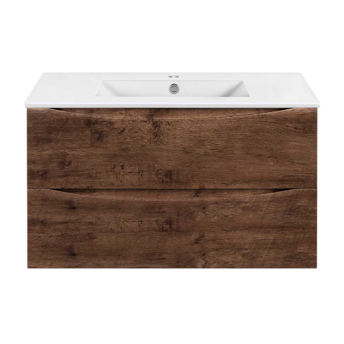 Тумба под раковину Vincea Mia Slim VMC-2MC900S1RW 90х39х50 подвесная цвет коричневый - фото 2