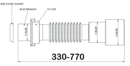 Гофрированное соединение для сифона Bettoserb 125383