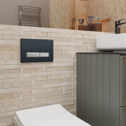 Клавиша смыва механическая CHARUS Raiden FP.321.BBN.01 цвет черный глянцевый - фото 3