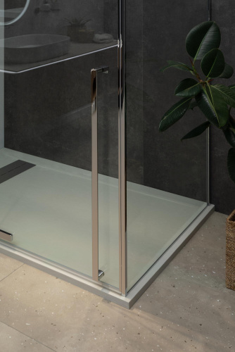 Боковая стенка Allen Brau Priority 3.31043.00 90х200 стекло прозрачное профиль хром глянцевый - фото 2