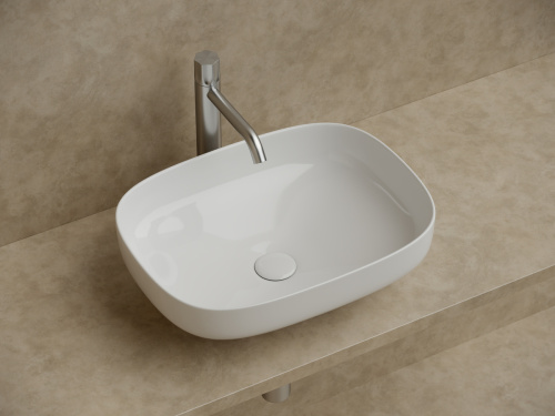 Раковина из сантехнического фарфора Ceramica Nova ELEMENT CN5031 50х40 накладная цвет белый без отверстий под смеситель - фото 5