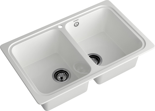 Кухонная мойка Granfest Standart S-780K иней 79х50 цвет белый поверхность матовая - фото 2