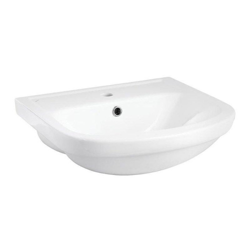 Раковина из сантехнического фарфора Onika Акватон 1.3120.1.S00.11B.0 52х44 накладная цвет белый 1 отверстие под смеситель