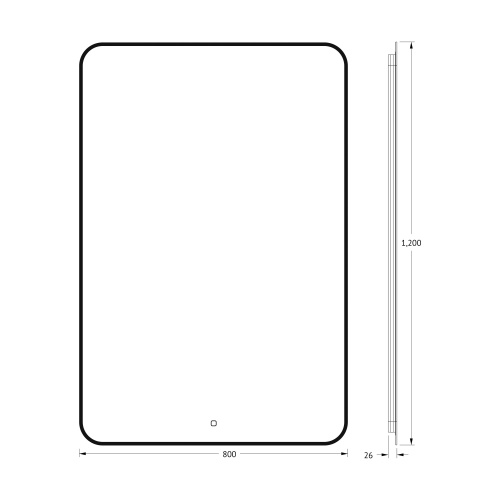 Зеркало в ванную Defesto AURA DF 2970S 80х120 - фото 2