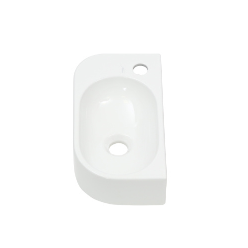 Раковина из сантехнического фарфора Melana 78204R-805 41х22 подвесная цвет белый 1 отверстие под смеситель - фото 5