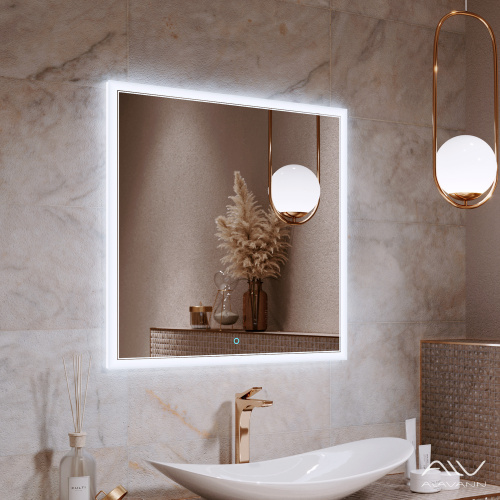 Зеркало в ванную Alavann Emma ALV0065001 80х80 цвет белый - фото 2