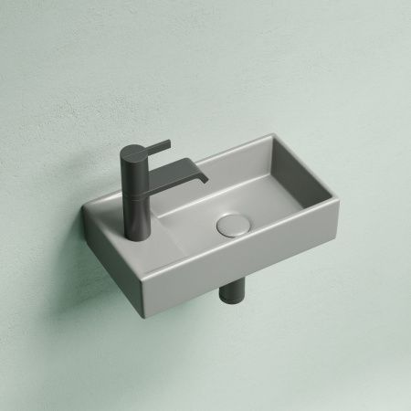 Раковина из сантехнического фарфора Ceramica Nova ELEMENT CN6051RMH 40х20 подвесная цвет черный 1 отверстие под смеситель