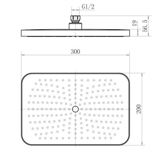 Верхний душ Fashun A051-8 белый/серый - фото 3