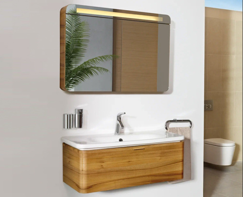 Тумба с раковиной Vitra Nest Trendy 56138 80х45х37 подвесная цвет натуральное дерево - фото 3