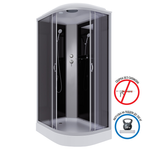 Душевая кабина Niagara Classic 35121433L 120х80 асимметричная с крышей ориентация левая - фото 2