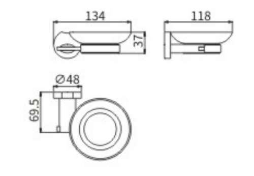 Мыльница CeramaLux Loft 53904 - фото 2