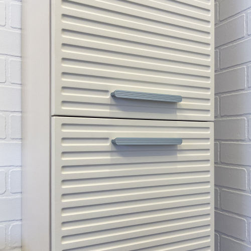 Шкаф-пенал Comforty Касабланка 00-00020082CF 35х30х160 подвесной цвет серый шелк - фото 5