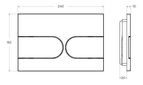 Клавиша смыва механическая BelBagno  BB-11-GM цвет оружейная сталь - фото 3