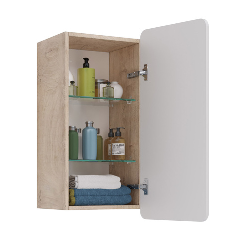 Шкаф-пенал LeMark Olivia LM08OL35PL 35х30х68 подвесной цвет белый - фото 4