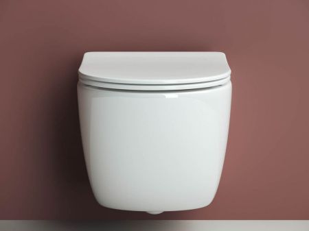 Унитаз подвесной Ceramica Nova FORMA CN3009 белый с сиденьем микролифт безободковый душевой смыв