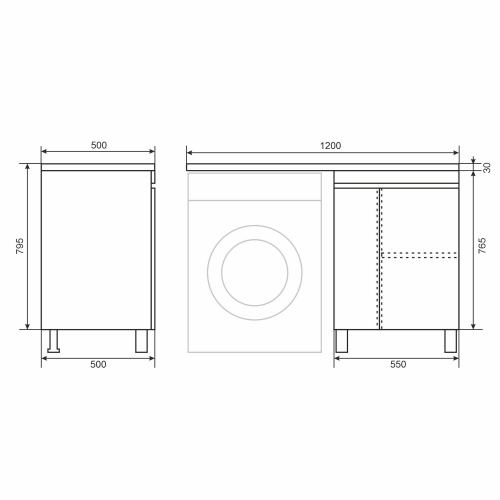 Тумба с раковиной Uperwood Magenta 52930205156 120х50х80 цвет белый матовый - фото 2