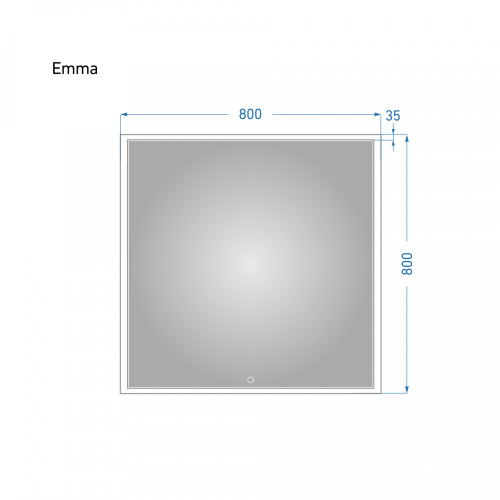 Зеркало в ванную Alavann Emma ALV0065001 80х80 цвет белый - фото 5