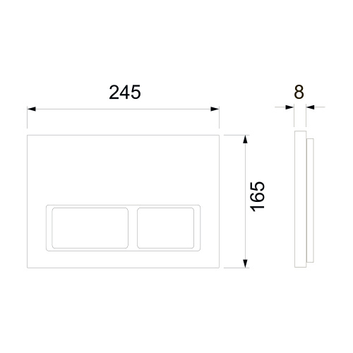 Клавиша смыва механическая Tece TECEspring 9940203 цвет белый - фото 2