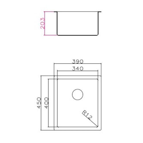 Кухонная мойка Grandex Aqua PROLINE 39 300062 45х39 цвет сатин поверхность матовая - фото 3