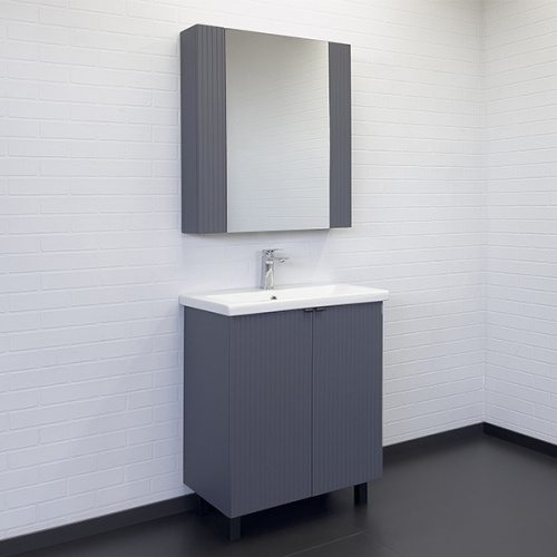 Тумба с раковиной Comforty Лима 00-00013686CF 70х45х85 напольная цвет антрацит - фото 5