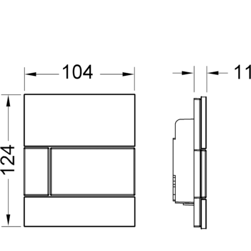 Панель смыва механическая Tece TECEsquare 9242803 цвет зеленый/белый - фото 2