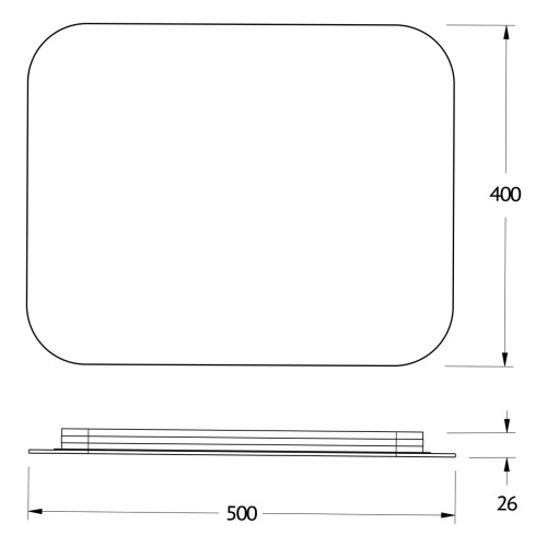 Зеркало в ванную Defesto OPTI DF 2801RH 50х40 - фото 2