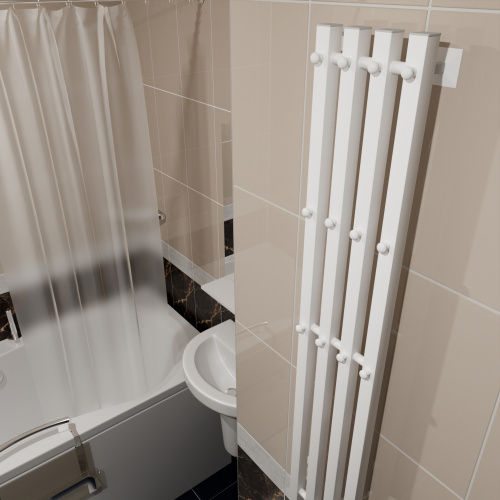 Полотенцесушитель Altasan АргоЛюксПроф АргоЛюксПроф12021БМ подвесной 21х120 электрический белый матовый - фото 3