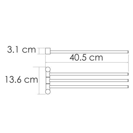 Полотенцедержатель WasserKRAFT 1033BG
