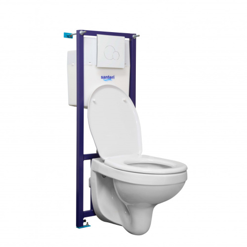 Комплект унитаз с инталляцией и клавишей смыва Santeri Альфа 138164S0000B2 - фото 2