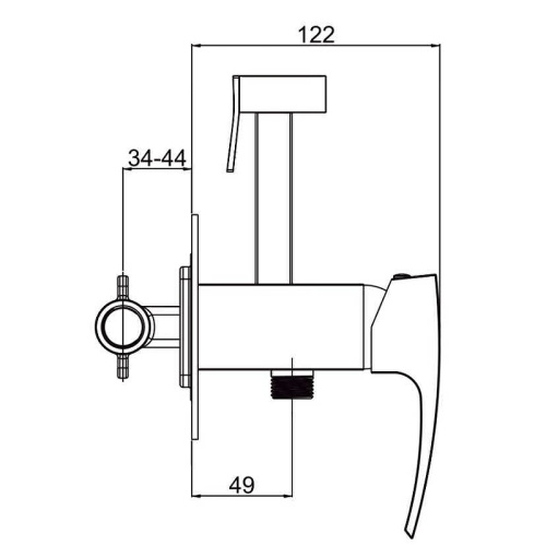 Гигиенический душ со смесителем Gappo G07-6 G7207-6 черный матовый - фото 2