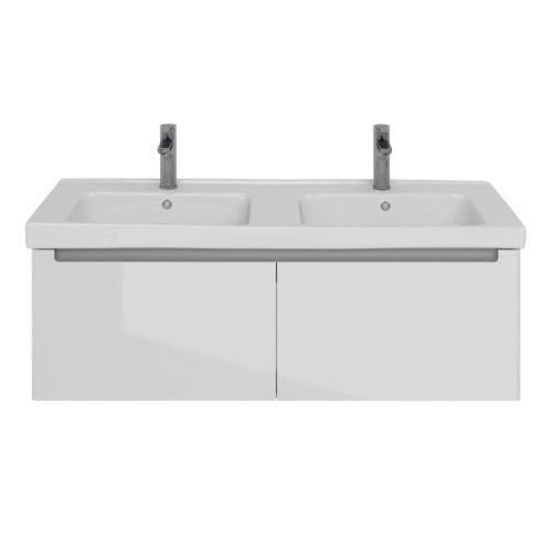 Тумба под раковину LeMark Buno mini LM05BM125T 120х45х39 подвесная цвет белый/серый - фото 5