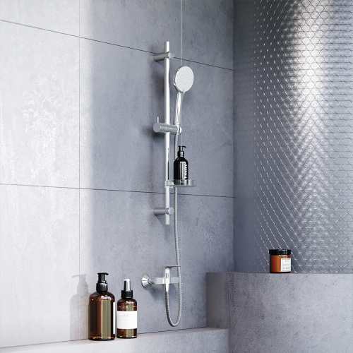 Душевой гарнитур Damixa Palace One 914100000 настенный хром/серый - фото 4