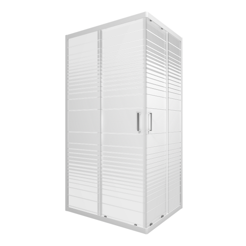 Душевой уголок Тритон Фьюжн Щ0000074052 120х80 стекло прозрачное с рисунком профиль белый без поддона - фото 3