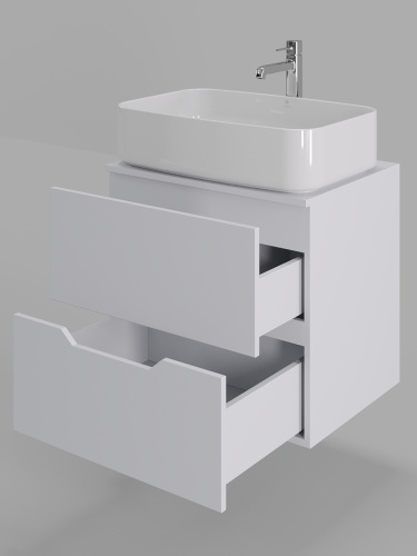 Тумба с раковиной Orange Line Li-60TuwMDF+B07-600W 61х46х71 - фото 4