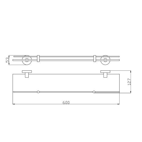 Полка в ванную комнату RavSlezak Colorado COA0900/60ZRL - фото 2